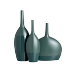 Emerald Bay Dual-Finish Ceramic Vase Set (Set of 3)