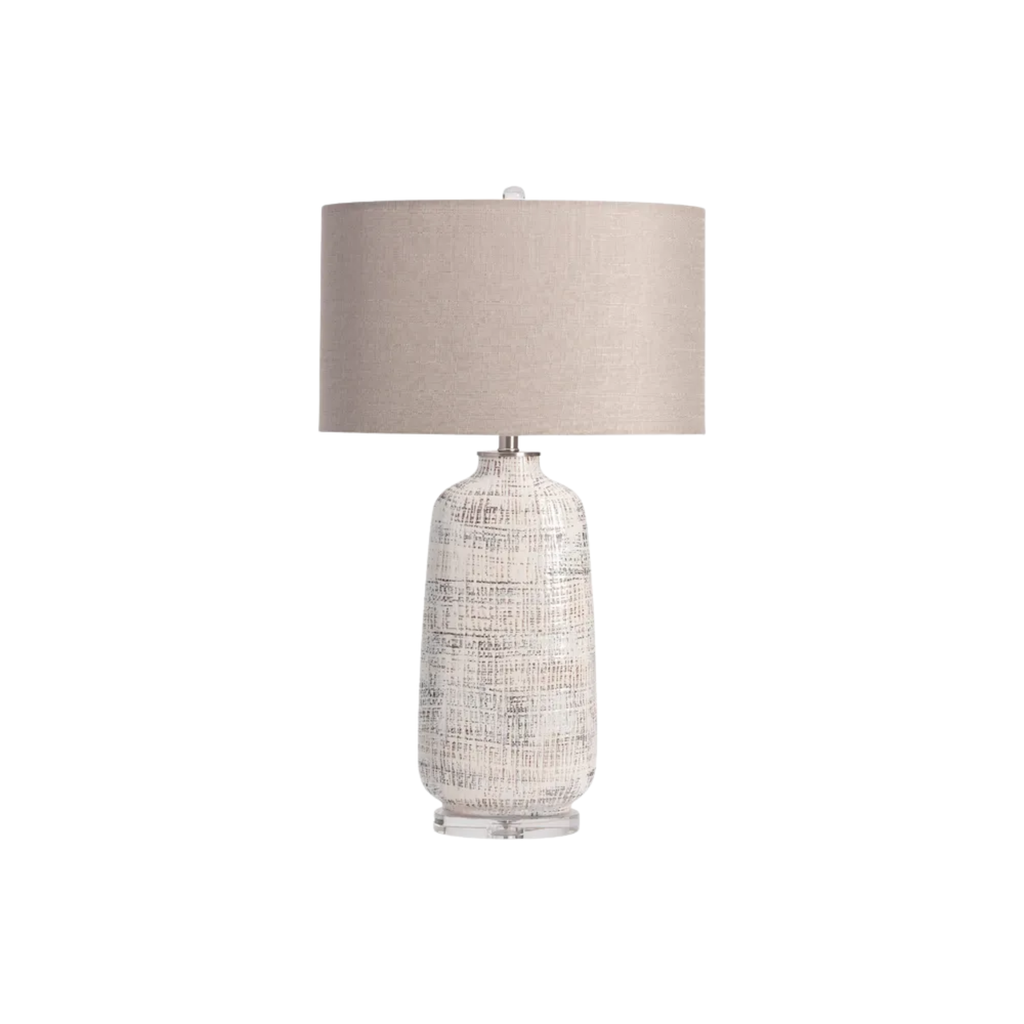 Sanderson Crosshatch Ceramic Table Lamp (S/2)