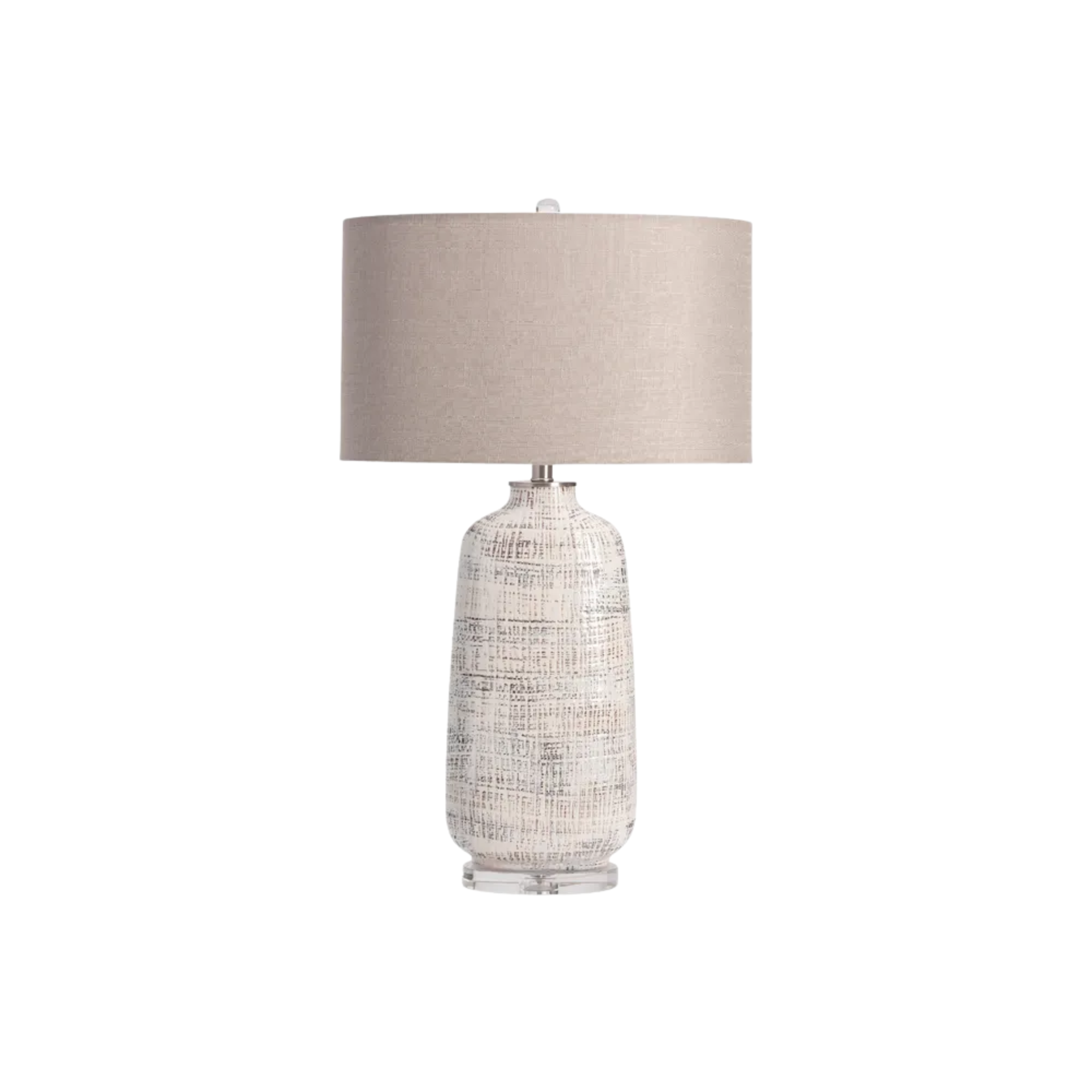 Sanderson Crosshatch Ceramic Table Lamp (S/2)