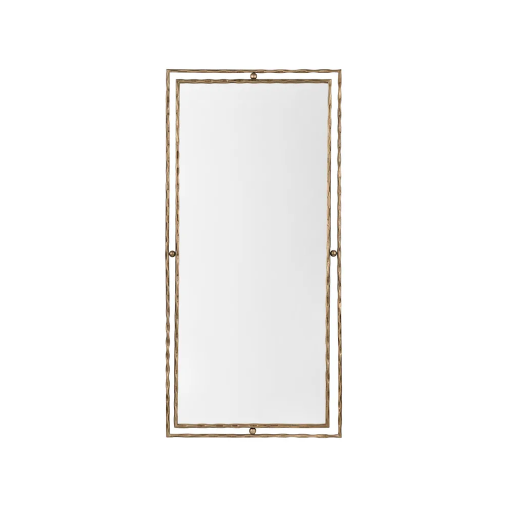 Dover Sculpted Gold Frame Floor Mirror