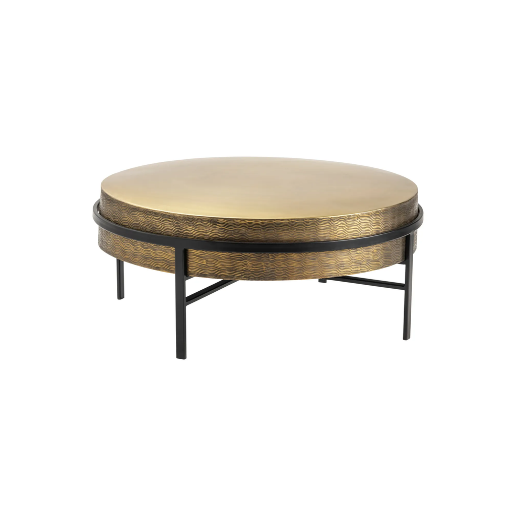 Hudson Textured Brass Statement Table