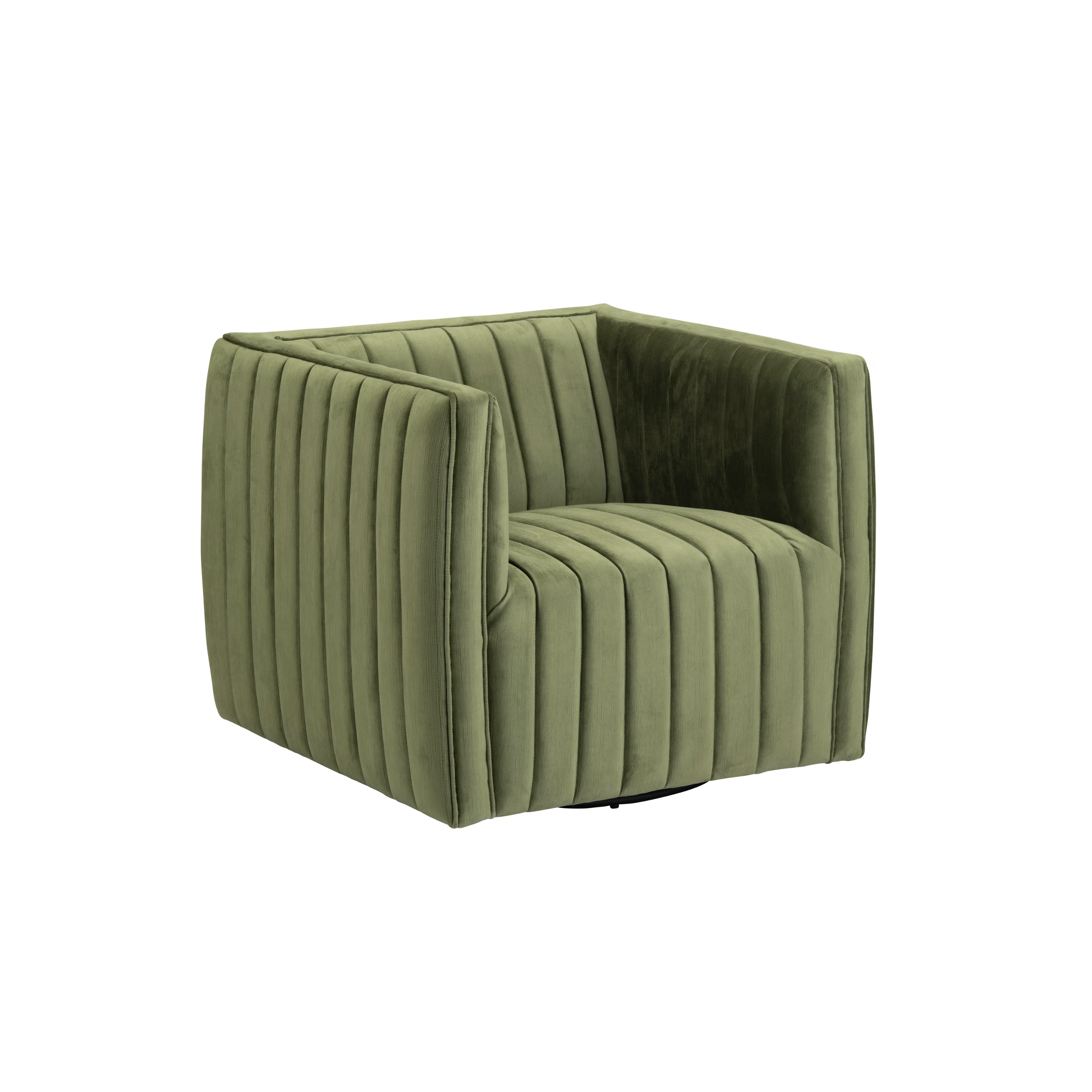 Draper Channel Tufted Velvet Accent Chair