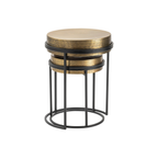 Hudson Textured Brass Nesting Tables (S/2)