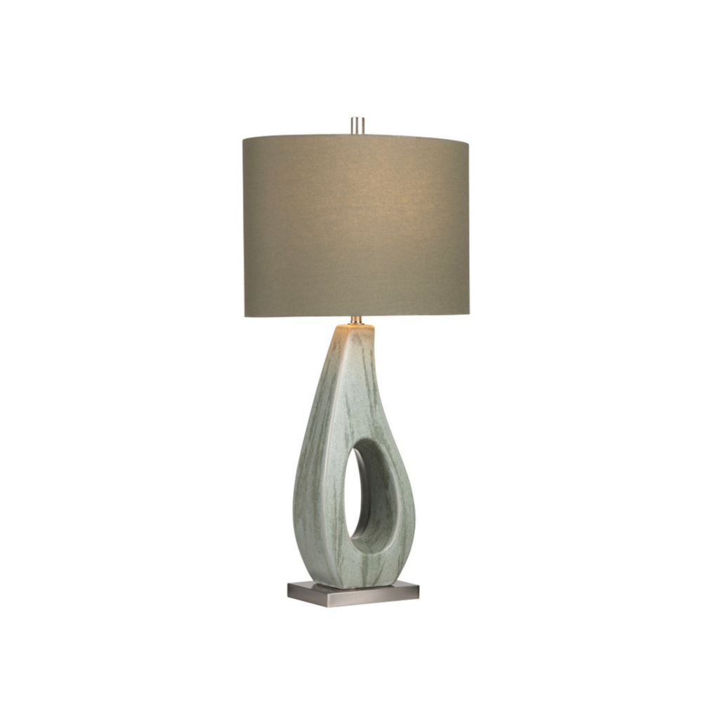 Whitmore Sculpted Sage Ceramic Table Lamp (S/2)