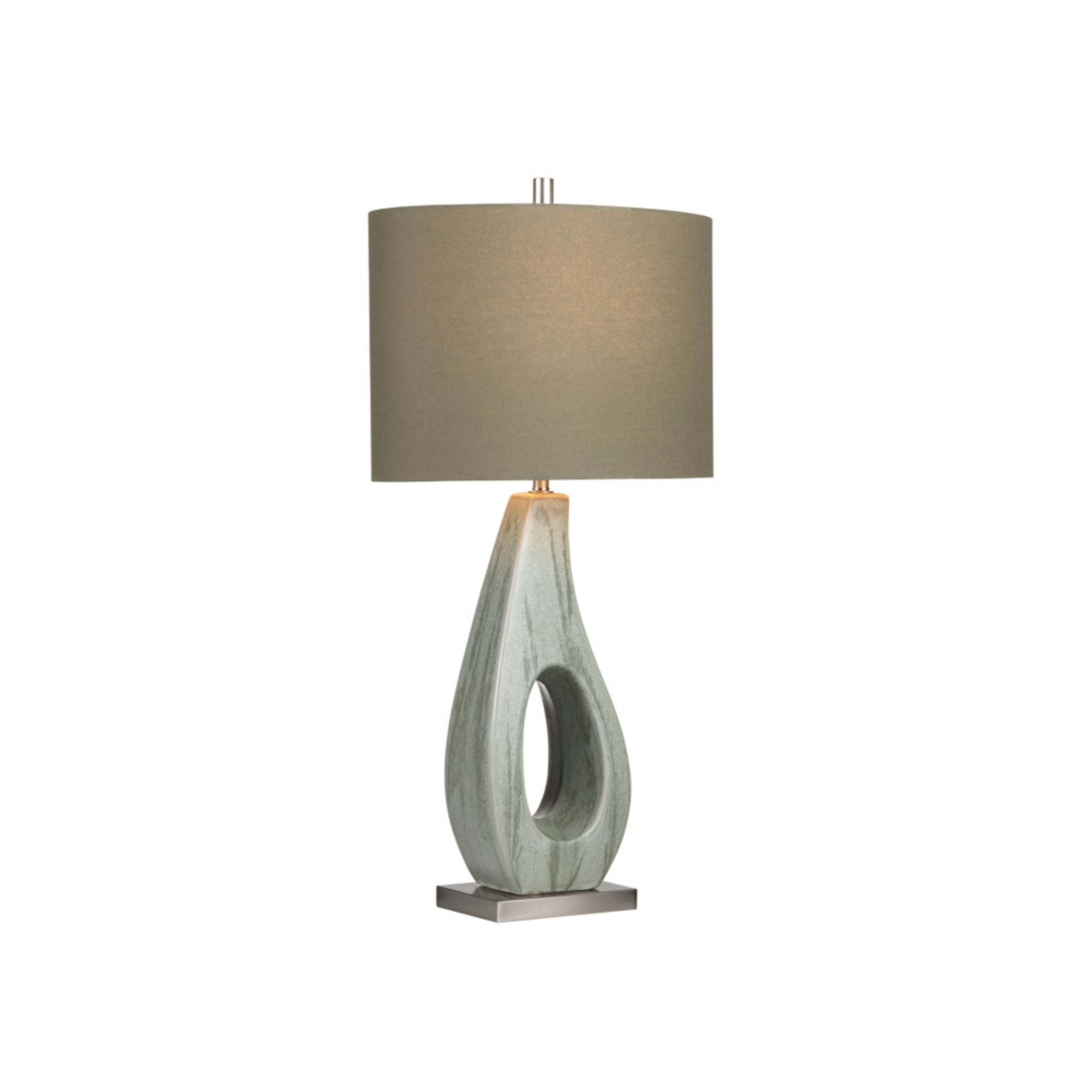 Whitmore Sculpted Sage Ceramic Table Lamp (S/2)