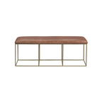 Hammond Leather & Iron Bench