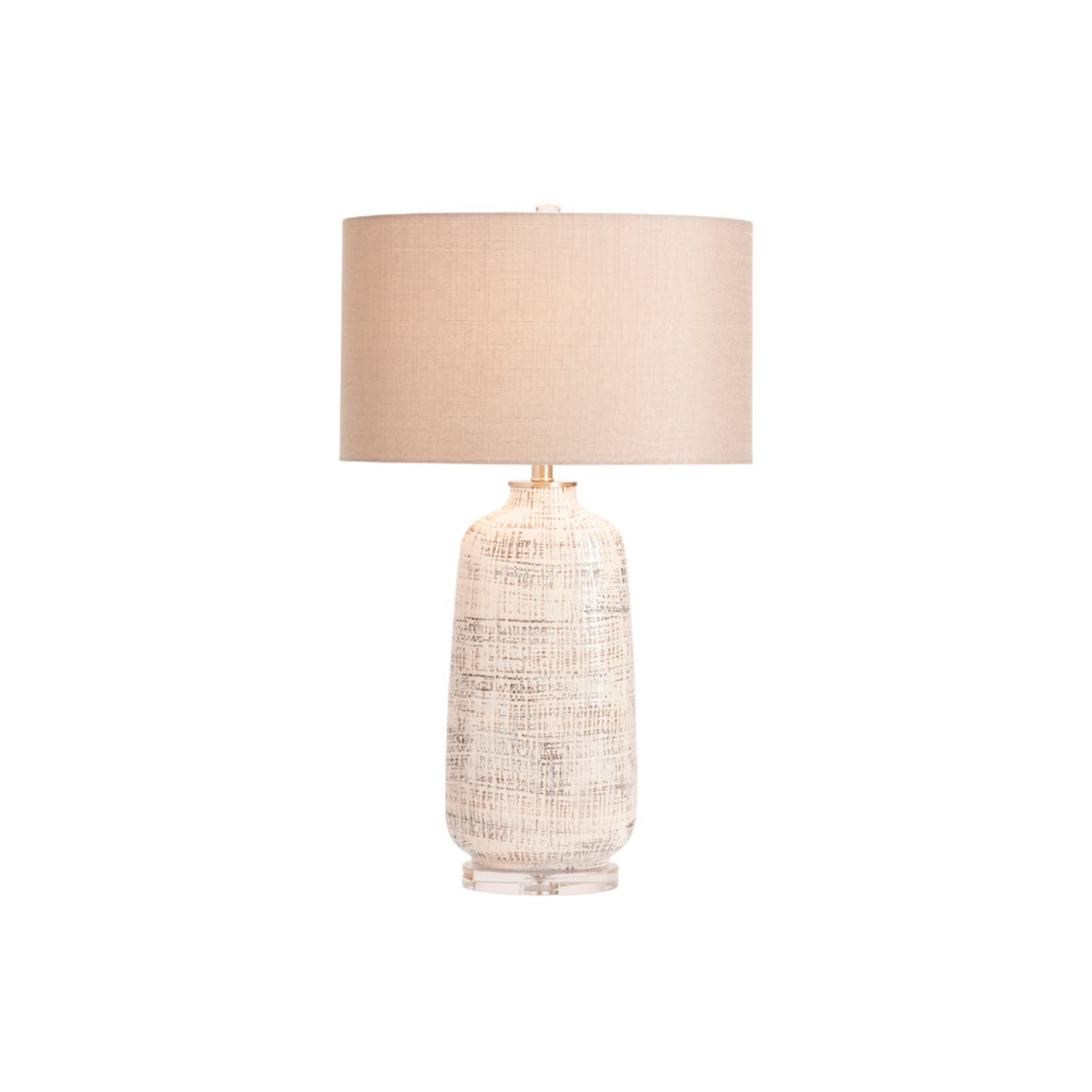Sanderson Crosshatch Ceramic Table Lamp (S/2)