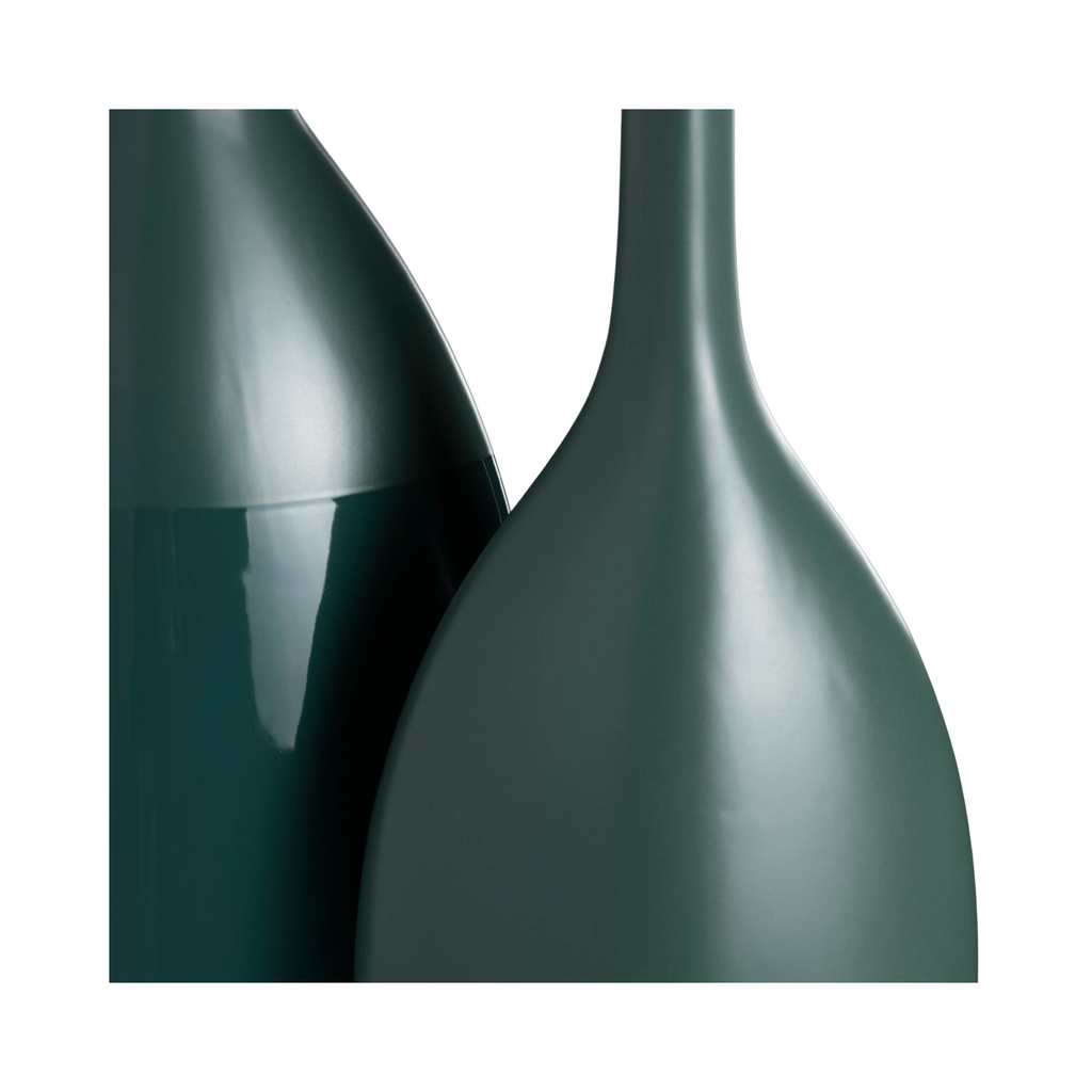 Emerald Bay Dual-Finish Ceramic Vase Set (Set of 3)