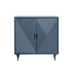 Arvada Blue Geometric Two-Door Cabinet