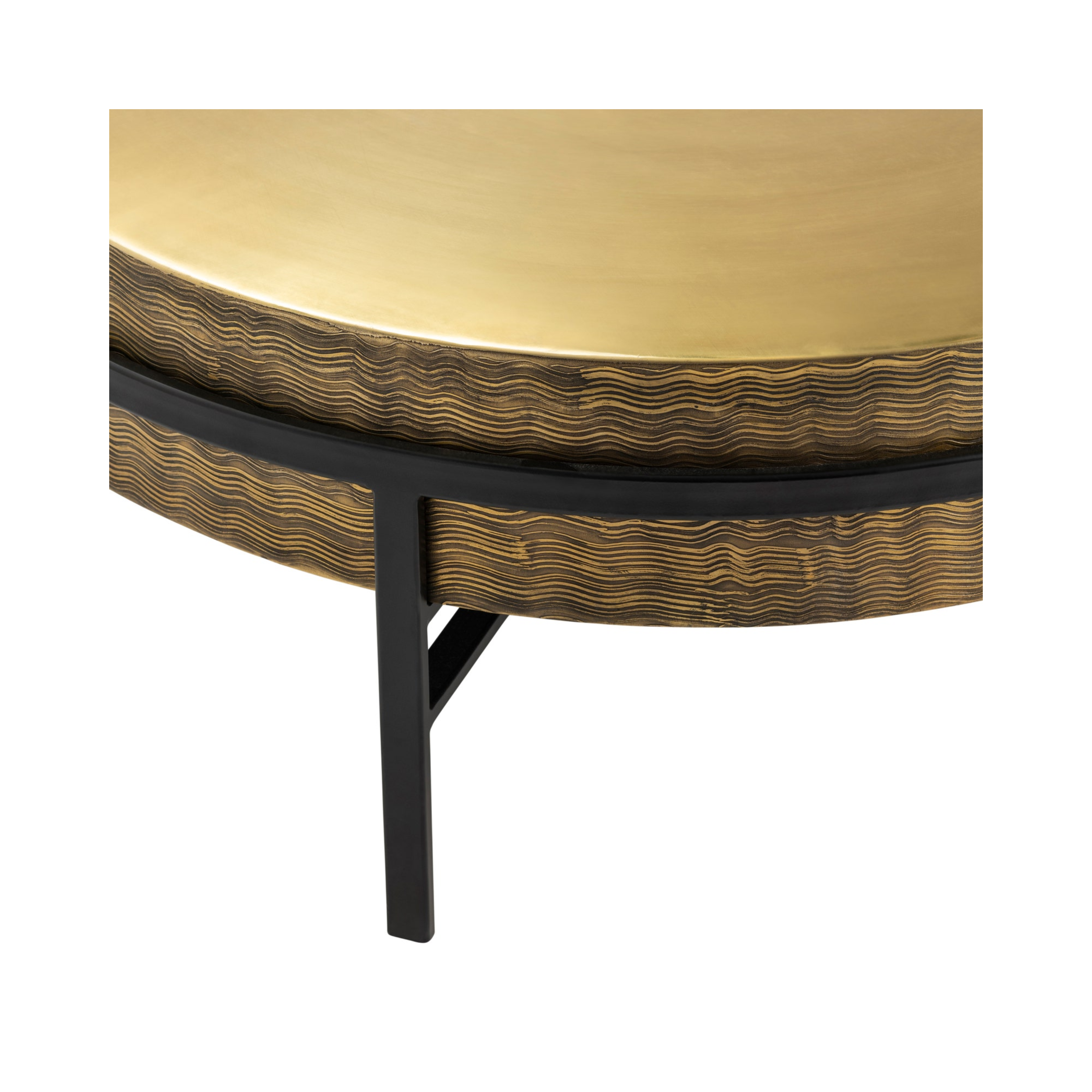 Hudson Textured Brass Statement Table
