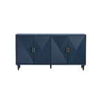 Arvada Blue Geometric Four-Door Sideboard