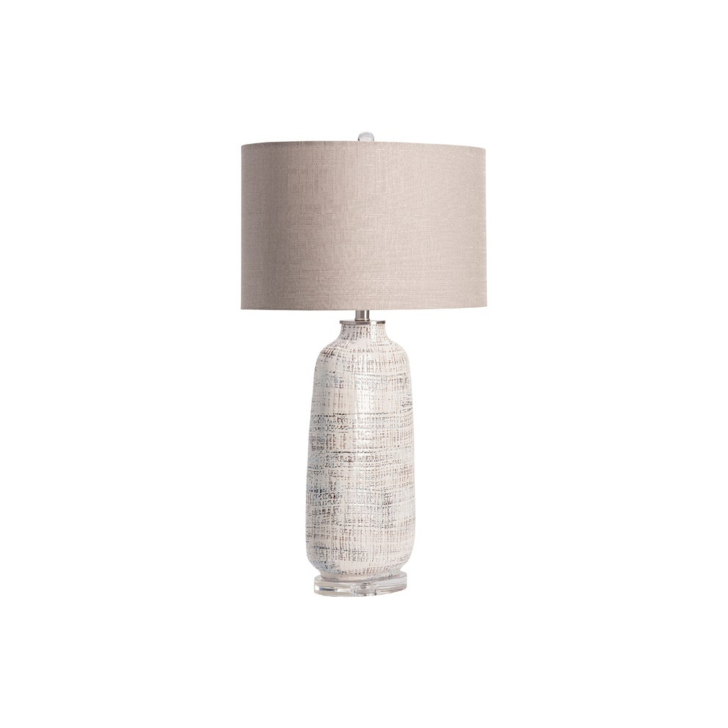 Sanderson Crosshatch Ceramic Table Lamp (S/2)
