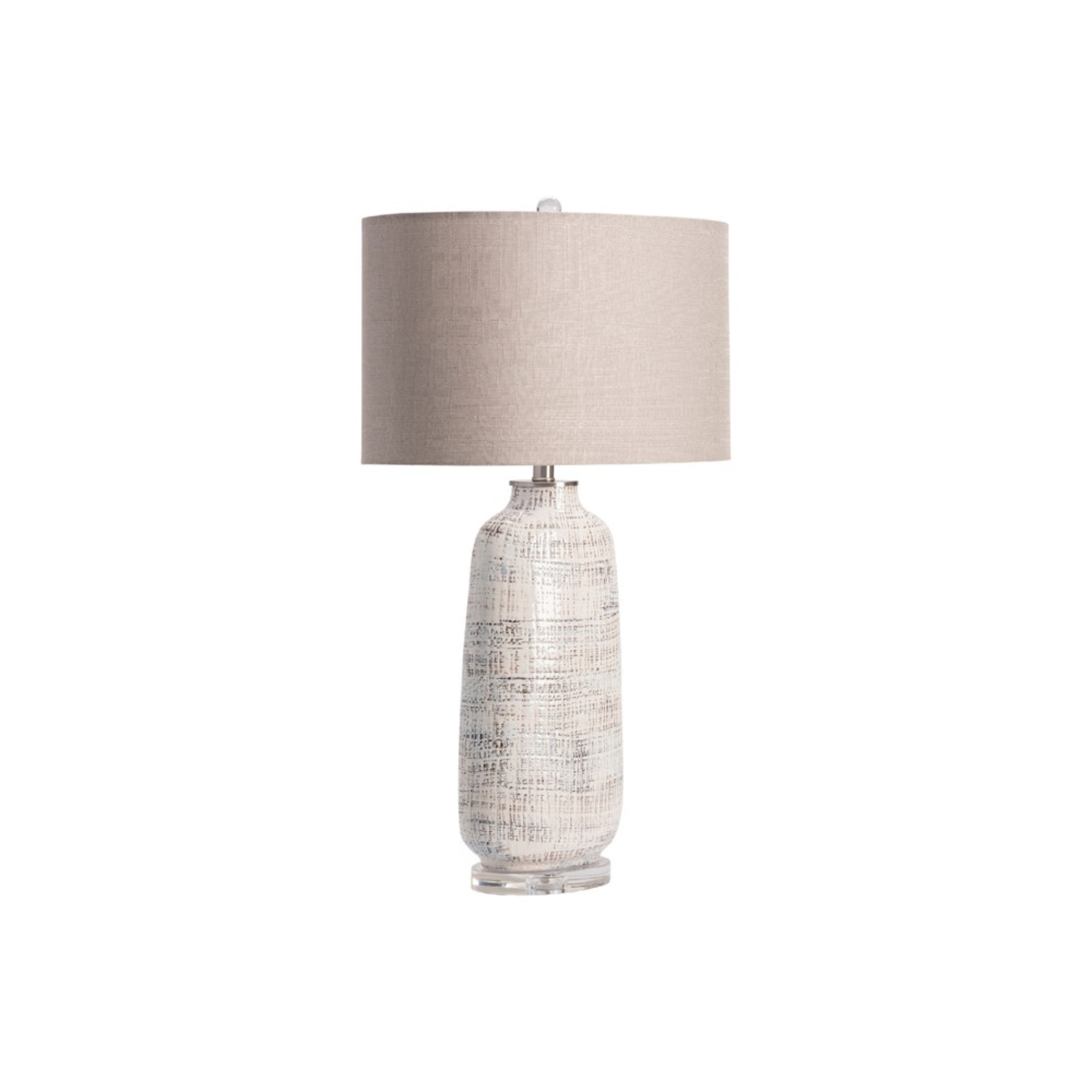 Sanderson Crosshatch Ceramic Table Lamp (S/2)