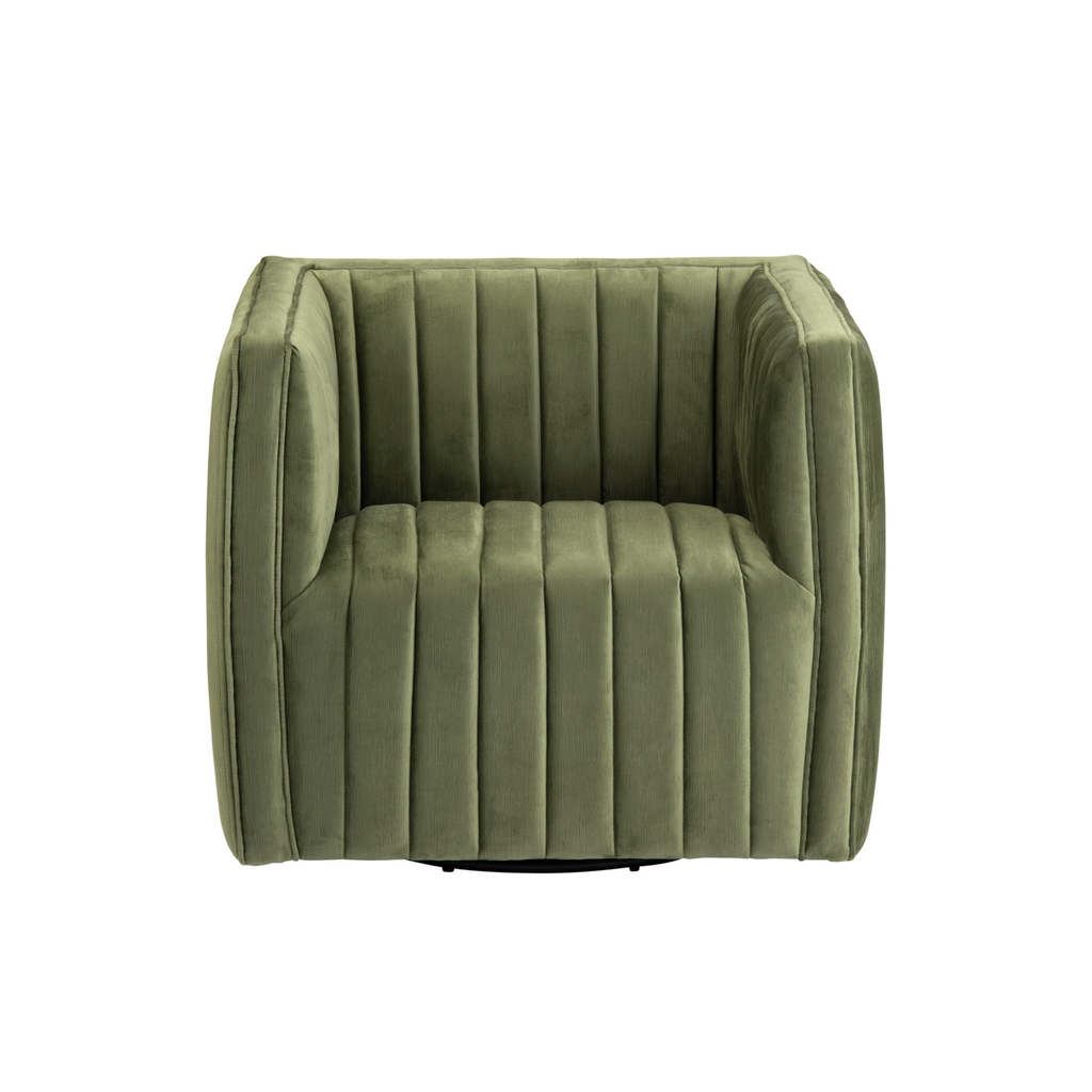 Draper Channel Tufted Velvet Accent Chair