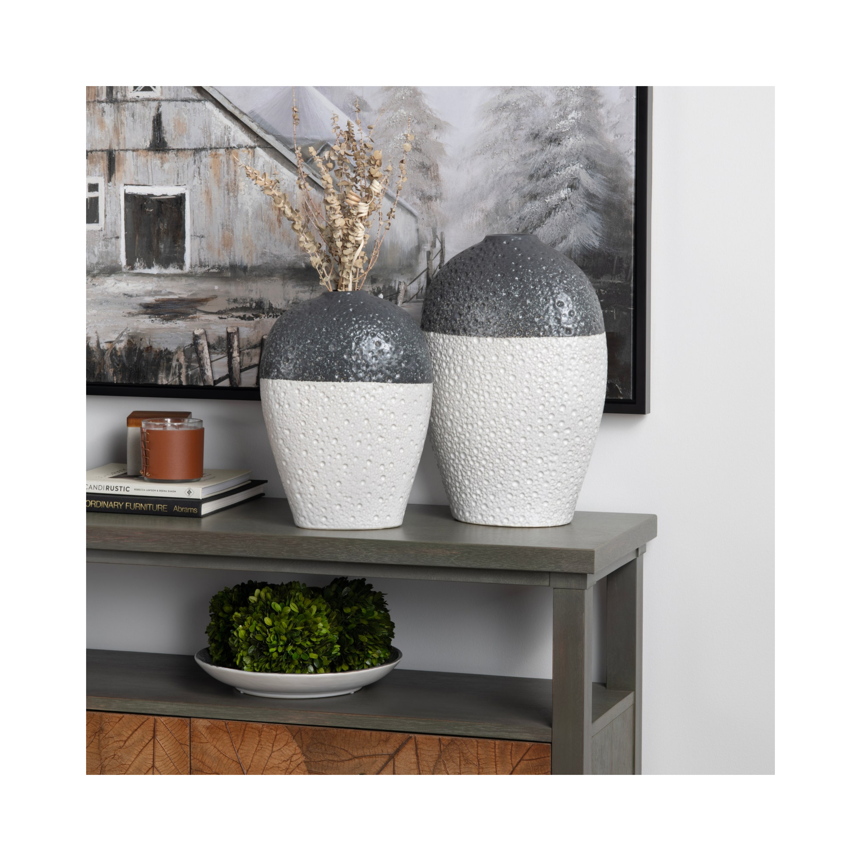 Silas Coastal Textured Vase