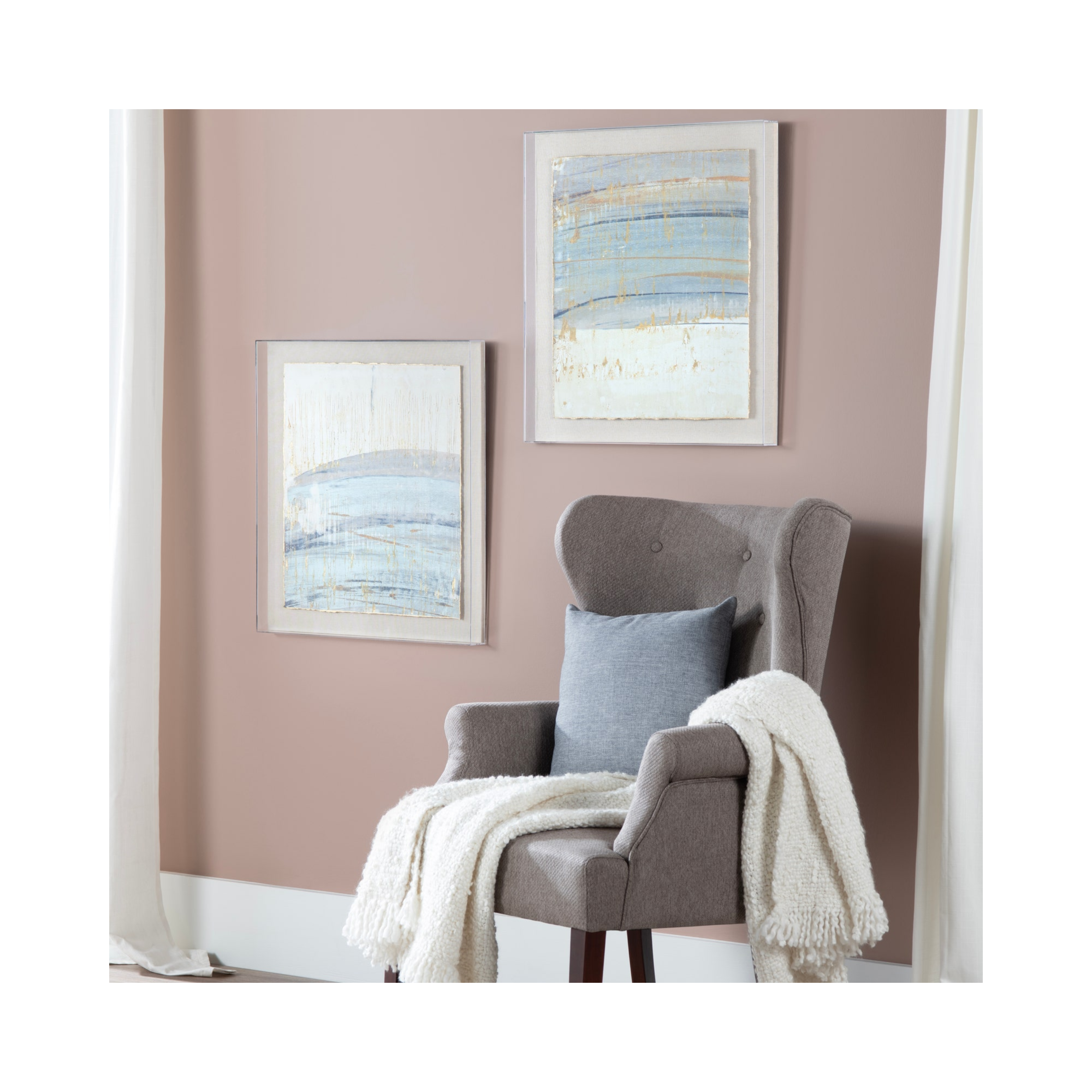 Hanson Textured Neutral Abstract Wall Art