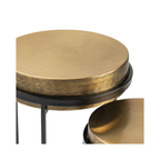 Hudson Textured Brass Nesting Tables (S/2)