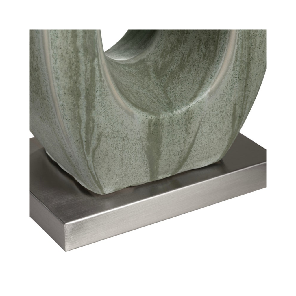 Whitmore Sculpted Sage Ceramic Table Lamp (S/2)