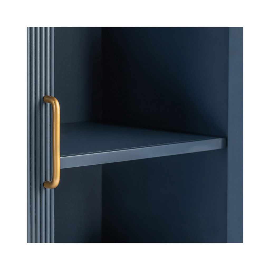Arvada Blue Geometric Four-Door Sideboard