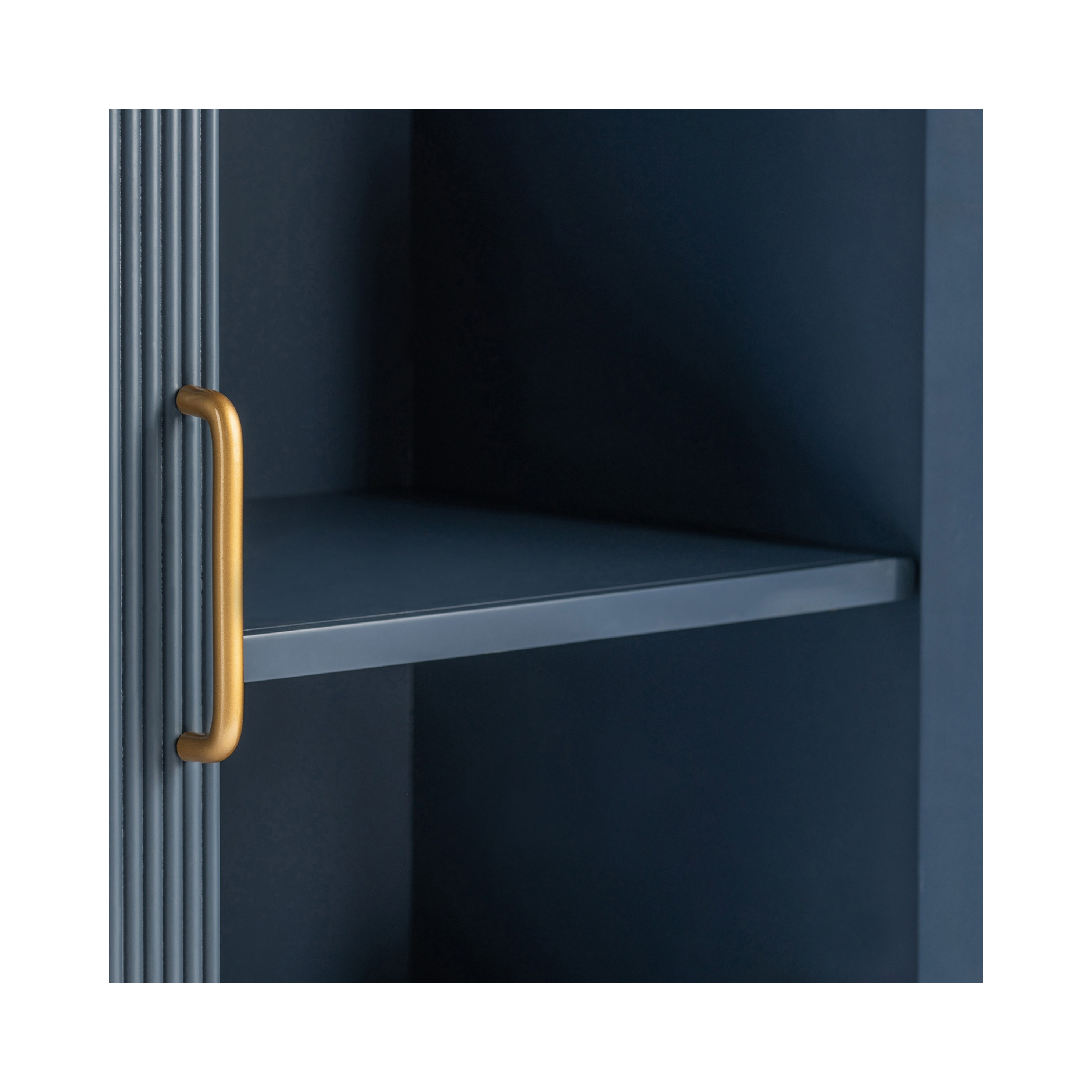 Arvada Blue Geometric Four-Door Sideboard