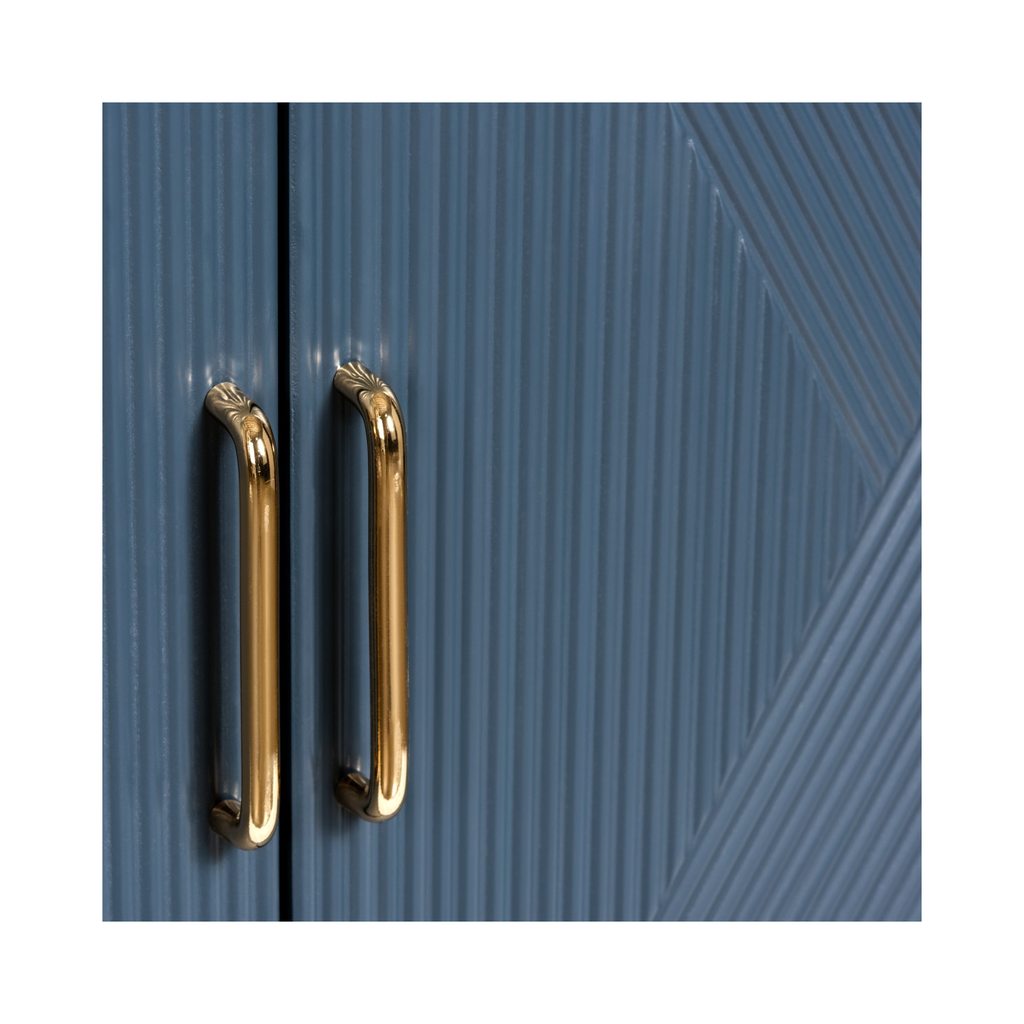 Arvada Blue Geometric Two-Door Cabinet
