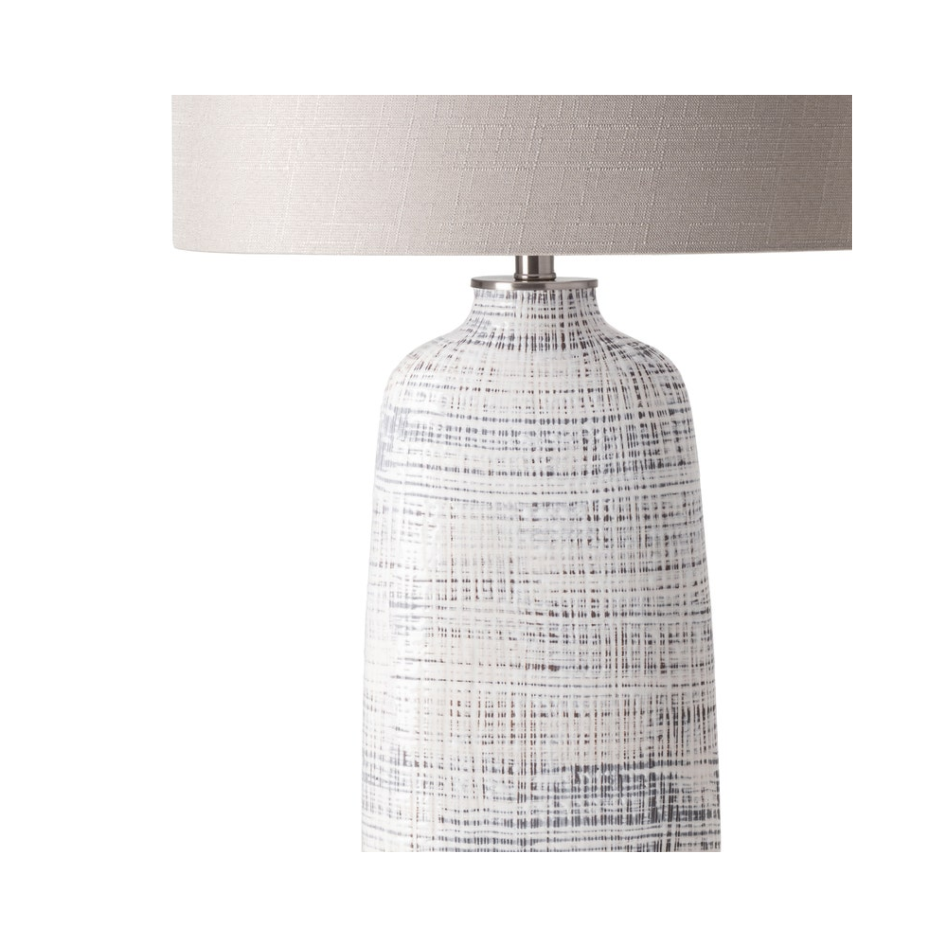 Sanderson Crosshatch Ceramic Table Lamp (S/2)
