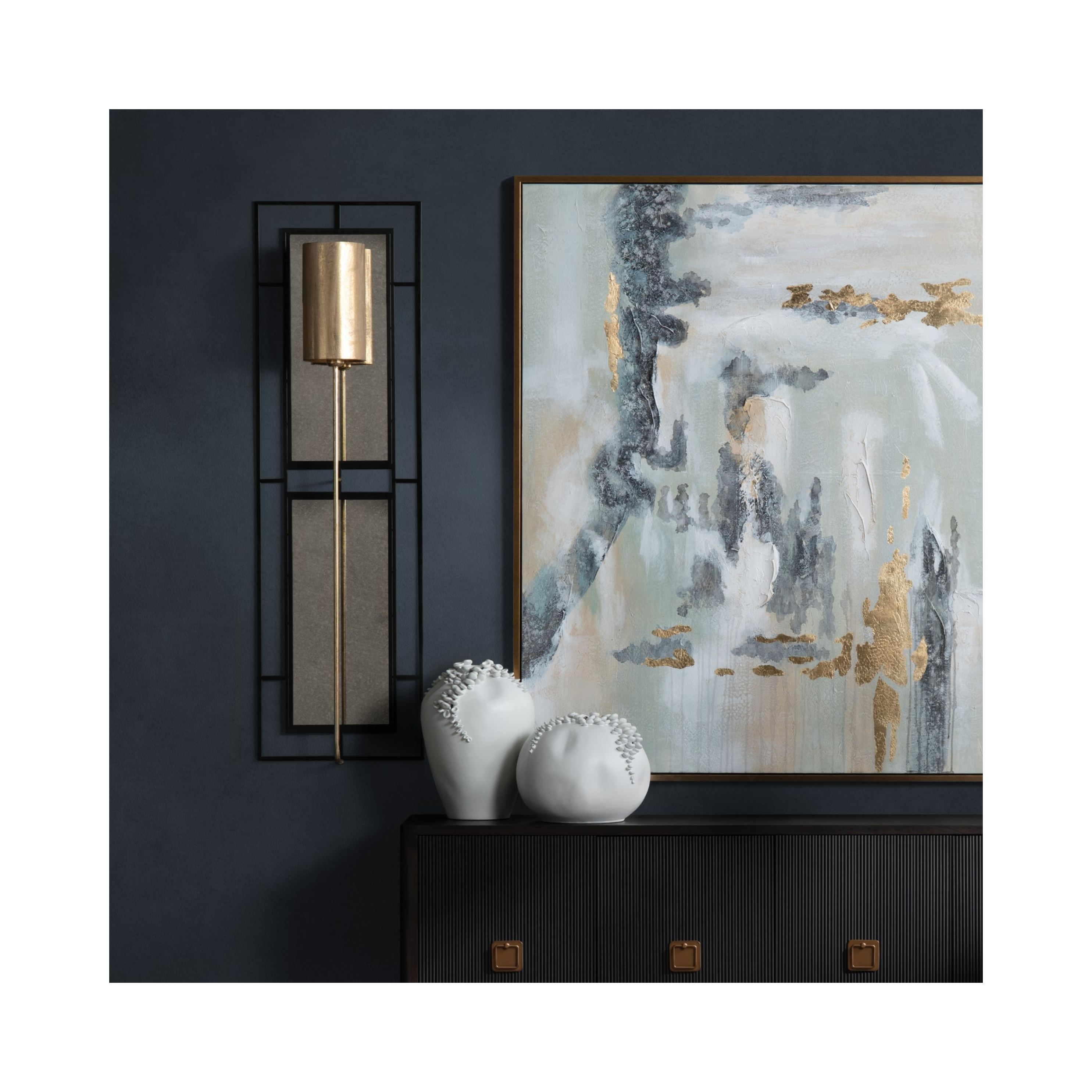 Halston Antique Mirror Panel Wall Sconce