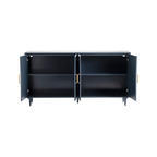 Arvada Blue Geometric Four-Door Sideboard