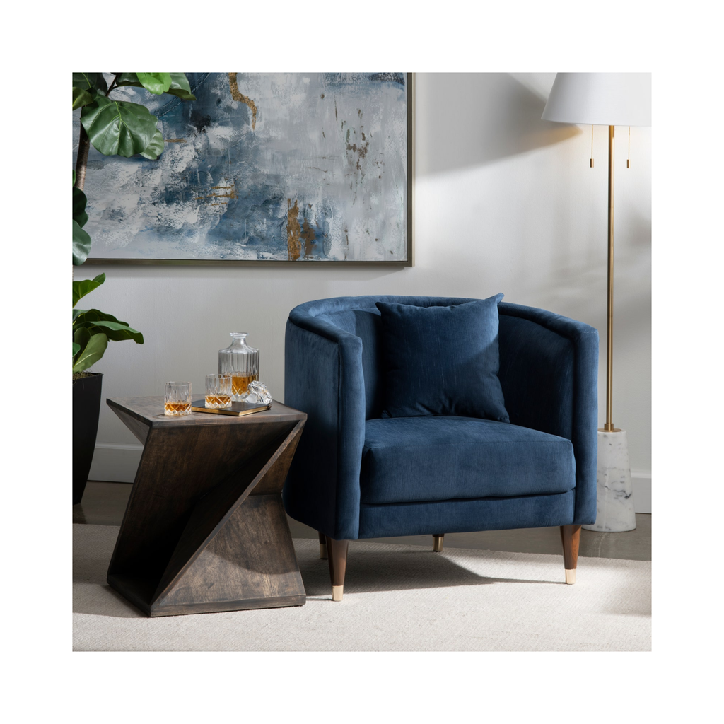 Sergovia Marino Blue Upholstered Armchair