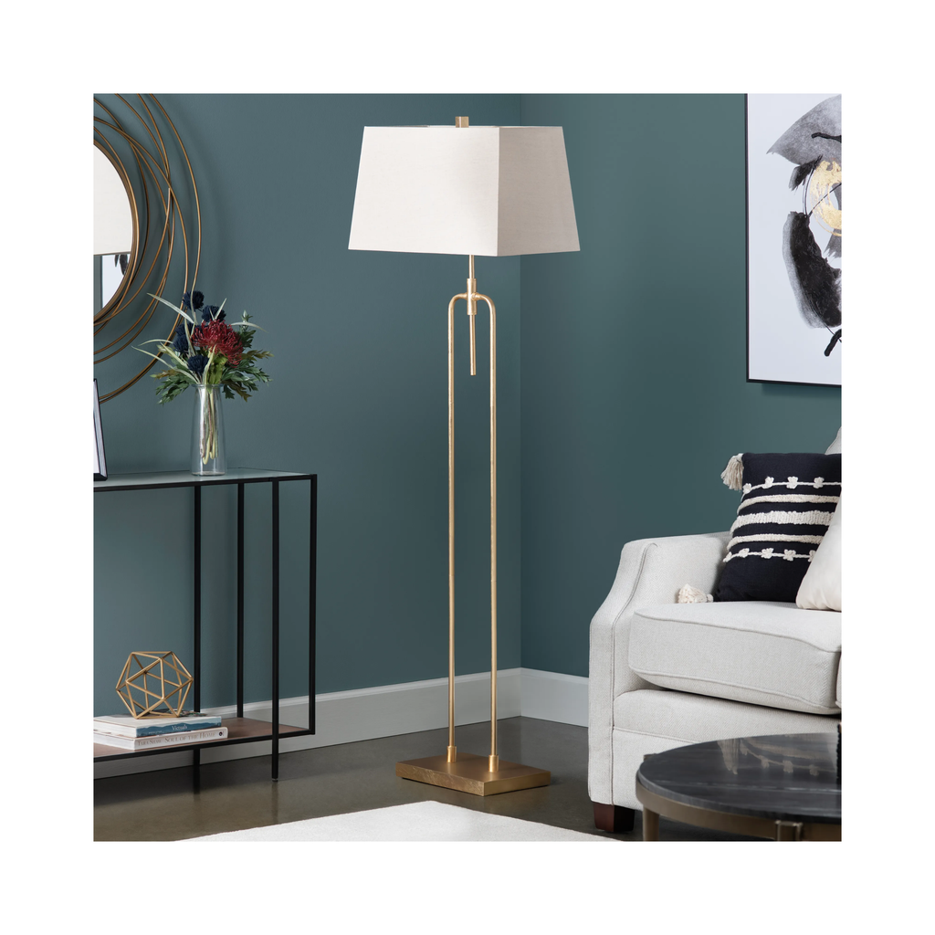 Salinas Sculptural Gold Floor Lamp