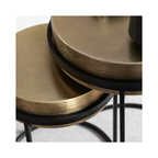 Hudson Textured Brass Nesting Tables (S/2)