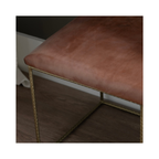 Hammond Leather & Iron Bench
