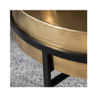 Hudson Textured Brass Statement Table