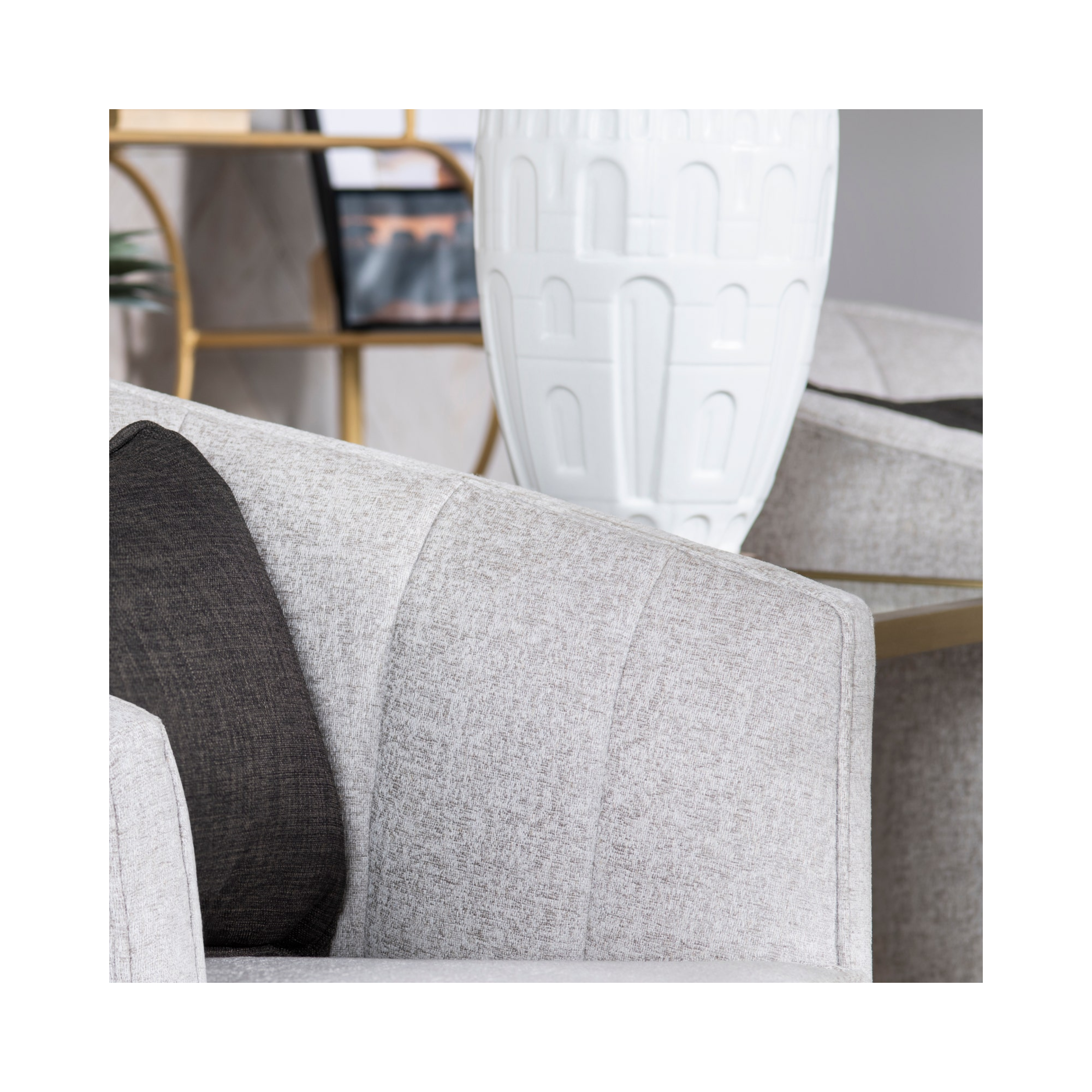 Sutton Champagne Velvet Accent Chair