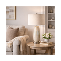 Melrose Textured Silver Table Lamp (S/2)