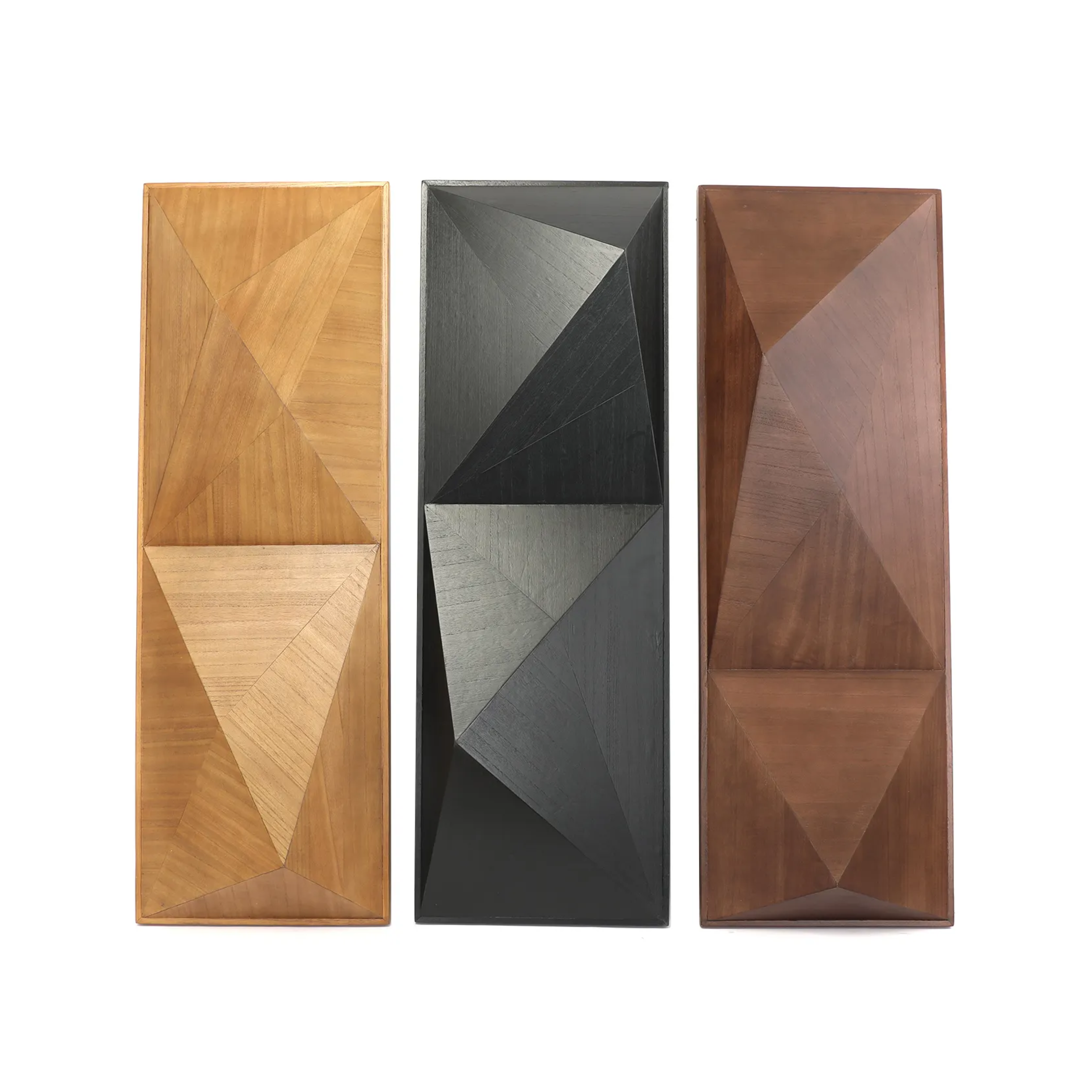 Lyon Geometric Wood Wall Art Panel Set (Set of 3)