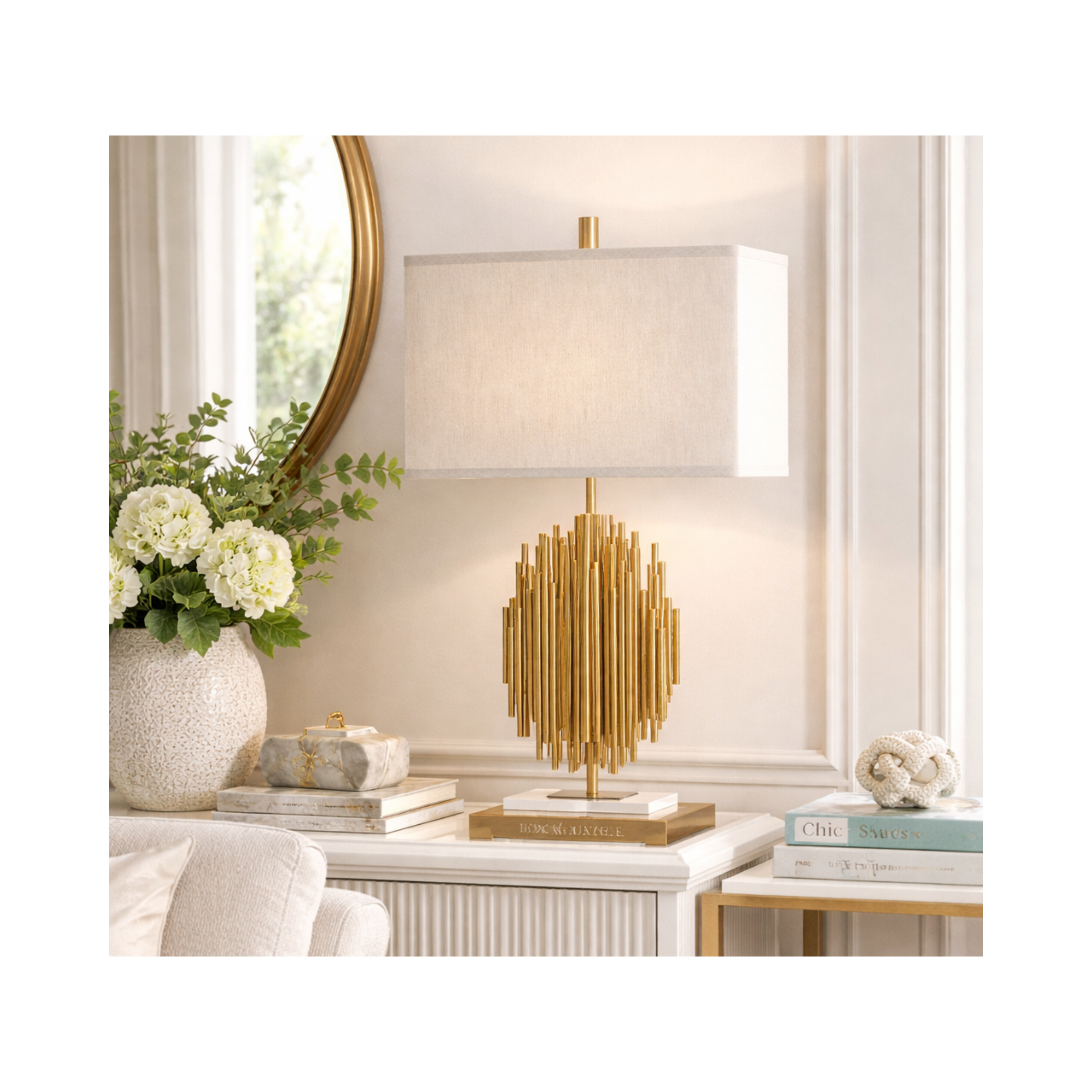 Galveston Gold Sculptural Table Lamp
